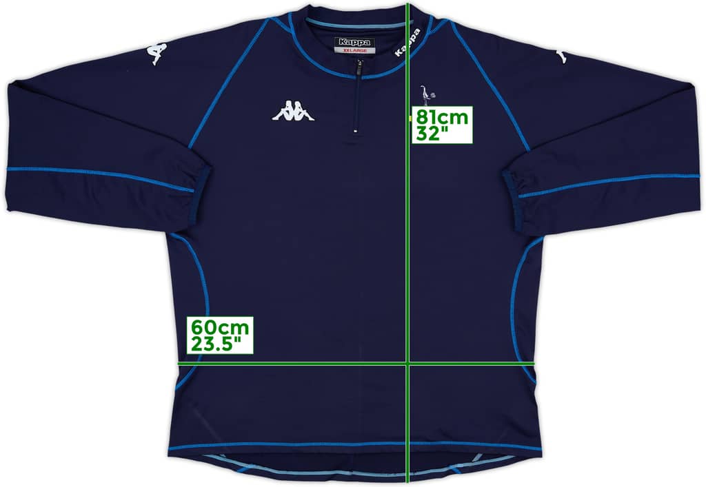 2004-05 Tottenham Kappa 1/4 Zip Sweat Top - 8/10 - (XXL)