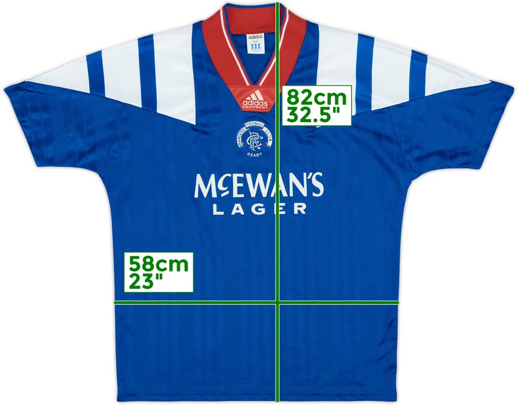 1992-94 Rangers Home Shirt - 8/10 - (M)
