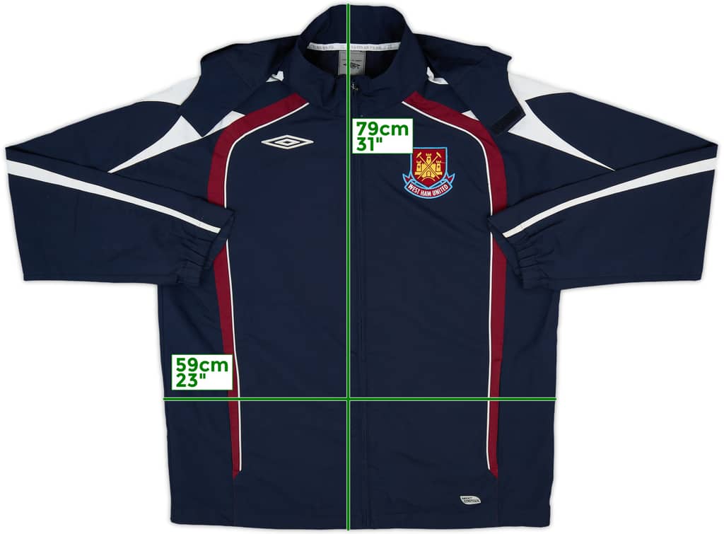 2009-10 West Ham Umbro Hooded Rain Jacket - 6/10 - (XXL)