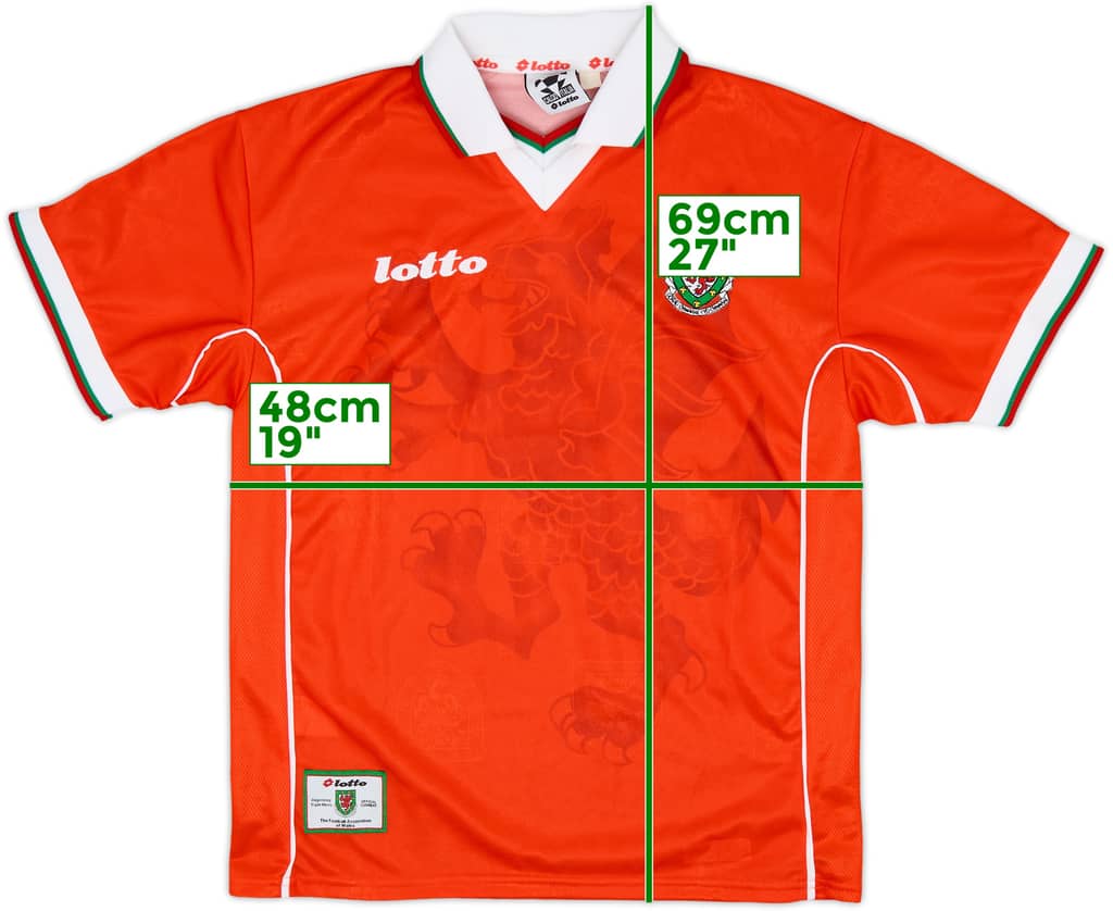 1998-00 Wales Home Shirt - 9/10 - (XL.Boys)