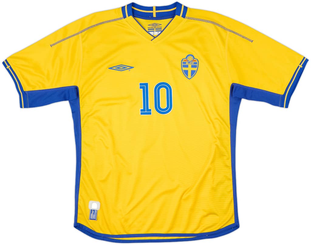2003-04 Sweden Home Shirt Ibrahimovic #10 - 9/10 - (M)