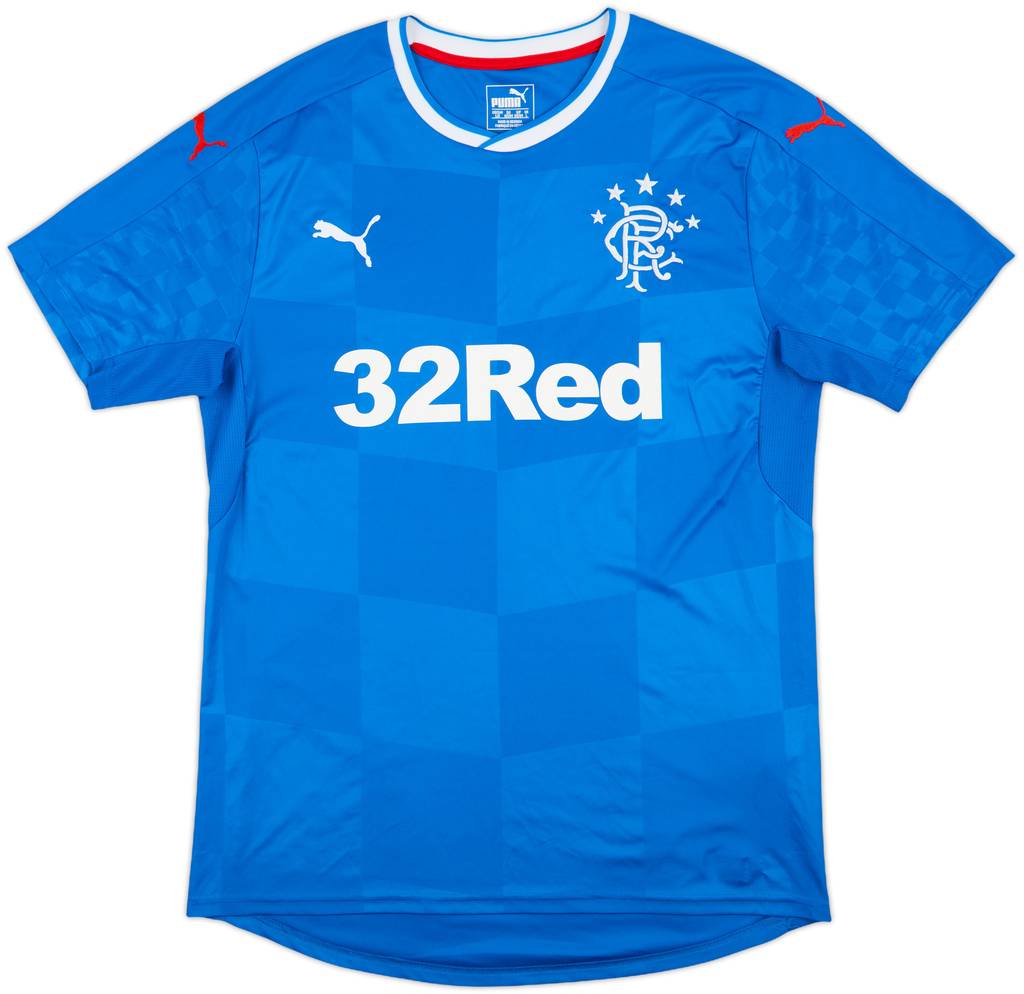 2016-18 Rangers Home Shirt - 8/10 - (L)