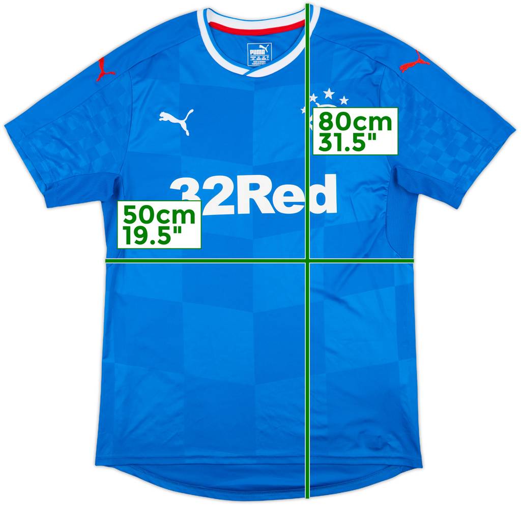 2016-18 Rangers Home Shirt - 8/10 - (L)