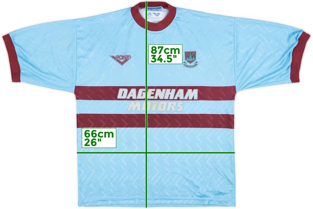 1993-95 West Ham Away Shirt - 6/10 - (XL)