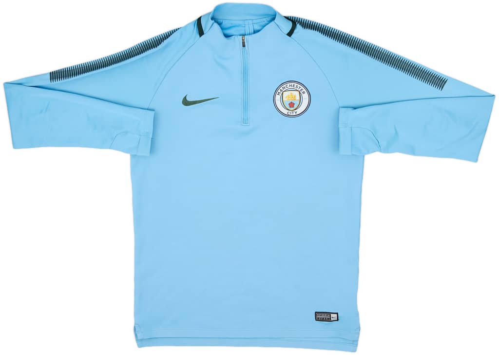 2017-18 Manchester City Nike 1/4 Zip Drill Top - 7/10 - (S)