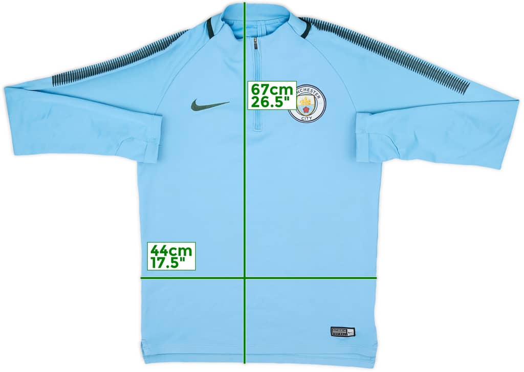 2017-18 Manchester City Nike 1/4 Zip Drill Top - 7/10 - (S)
