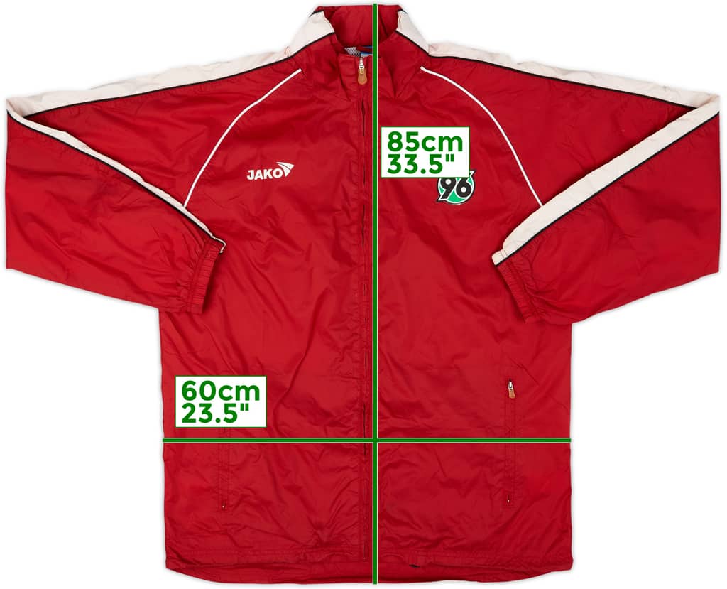 2011-12 Hannover 96 Jako Hooded Rain Jacket - 9/10 - (L)