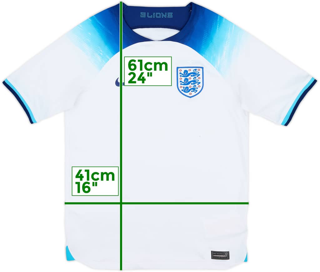 2022-23 England Home Shirt - 8/10 - (L.Boys)
