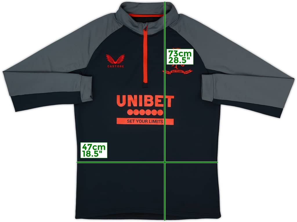 2022-23 Rangers Castore 1/4 Zip Drill Top - 10/10 - (S)