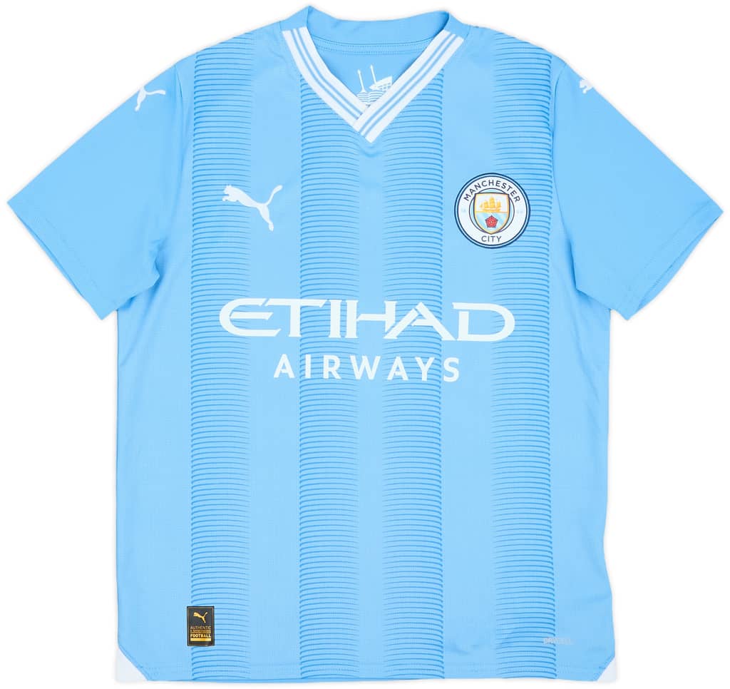 2023-24 Manchester City Home Shirt - 9/10 - (L.Boys)