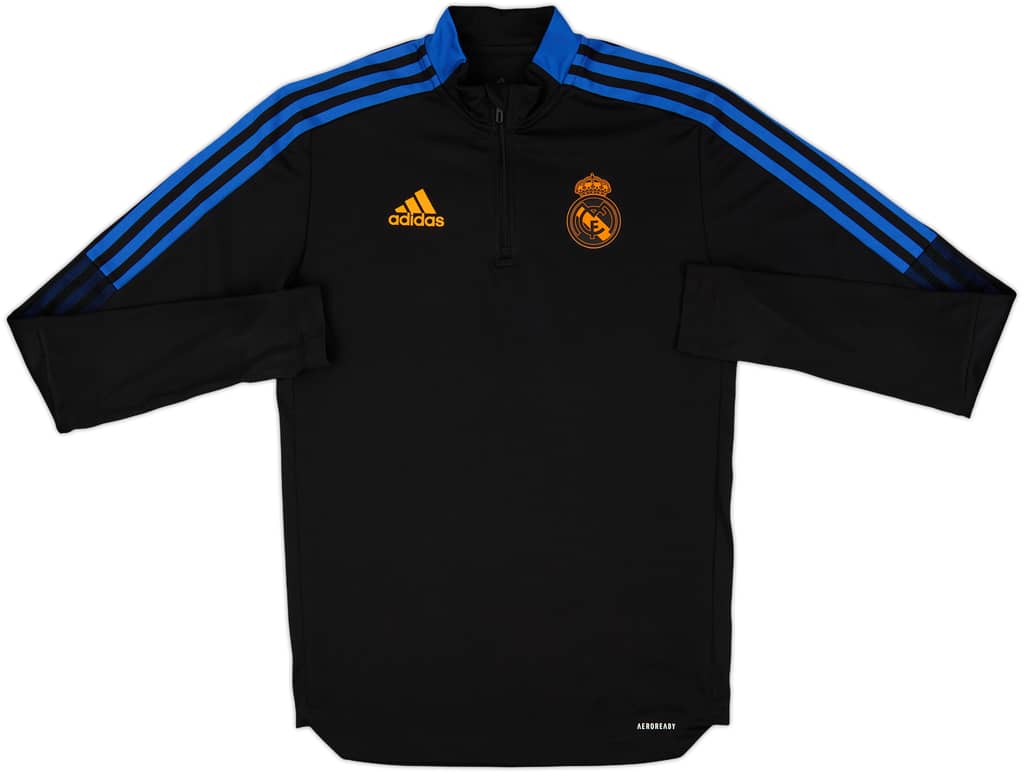 2021-22 Real Madrid adidas 1/4 Zip Drill Top - 9/10 - (S)
