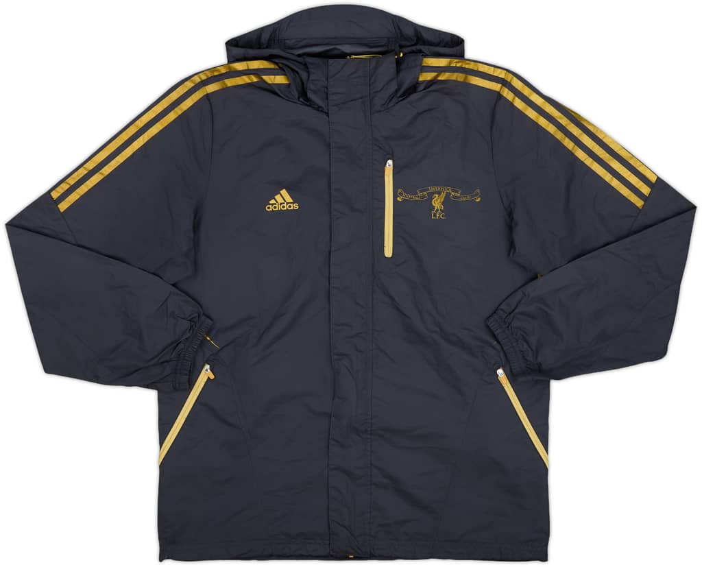 2010-11 Liverpool adidas Hooded Rain Jacket - 7/10 - (S/M)