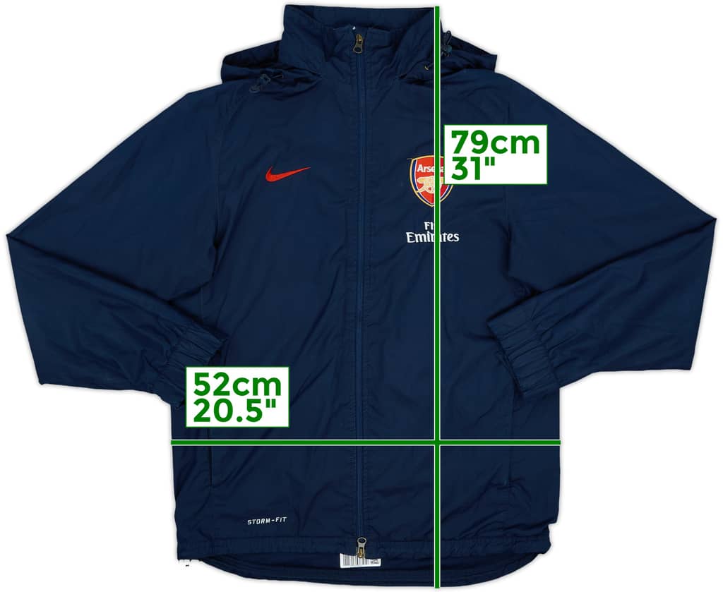 2011-12 Arsenal Nike Hooded Rain Jacket - 8/10 - (S)