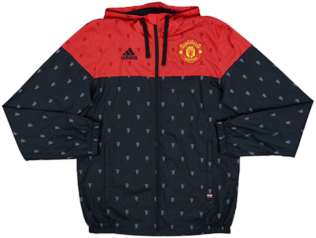 2015-16 Manchester United adidas Hooded Track Jacket - 10/10 - (S)