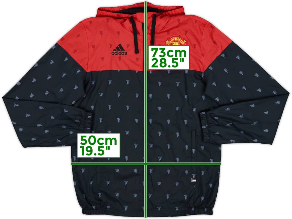 2015-16 Manchester United adidas Hooded Track Jacket - 10/10 - (S)