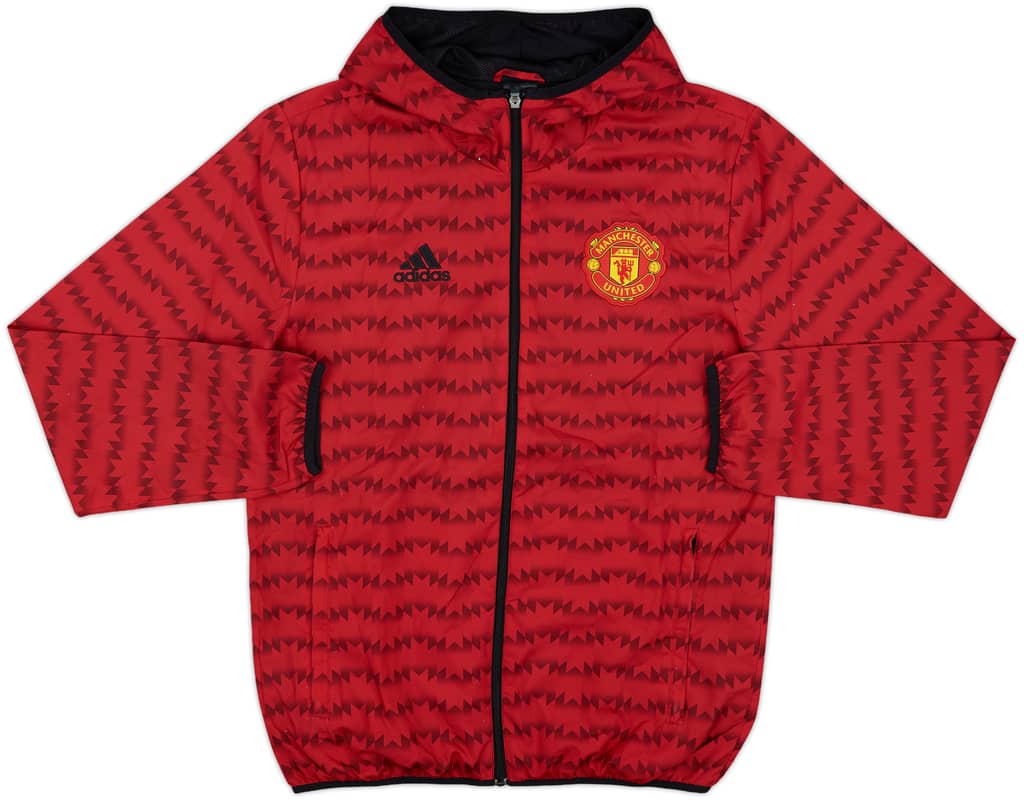 2015-16 Manchester United adidas Hooded Track Jacket - 6/10 - (L)