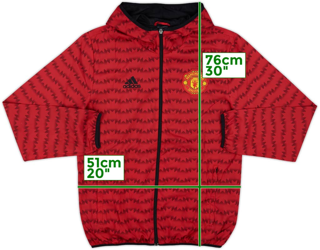 2015-16 Manchester United adidas Hooded Track Jacket - 6/10 - (L)