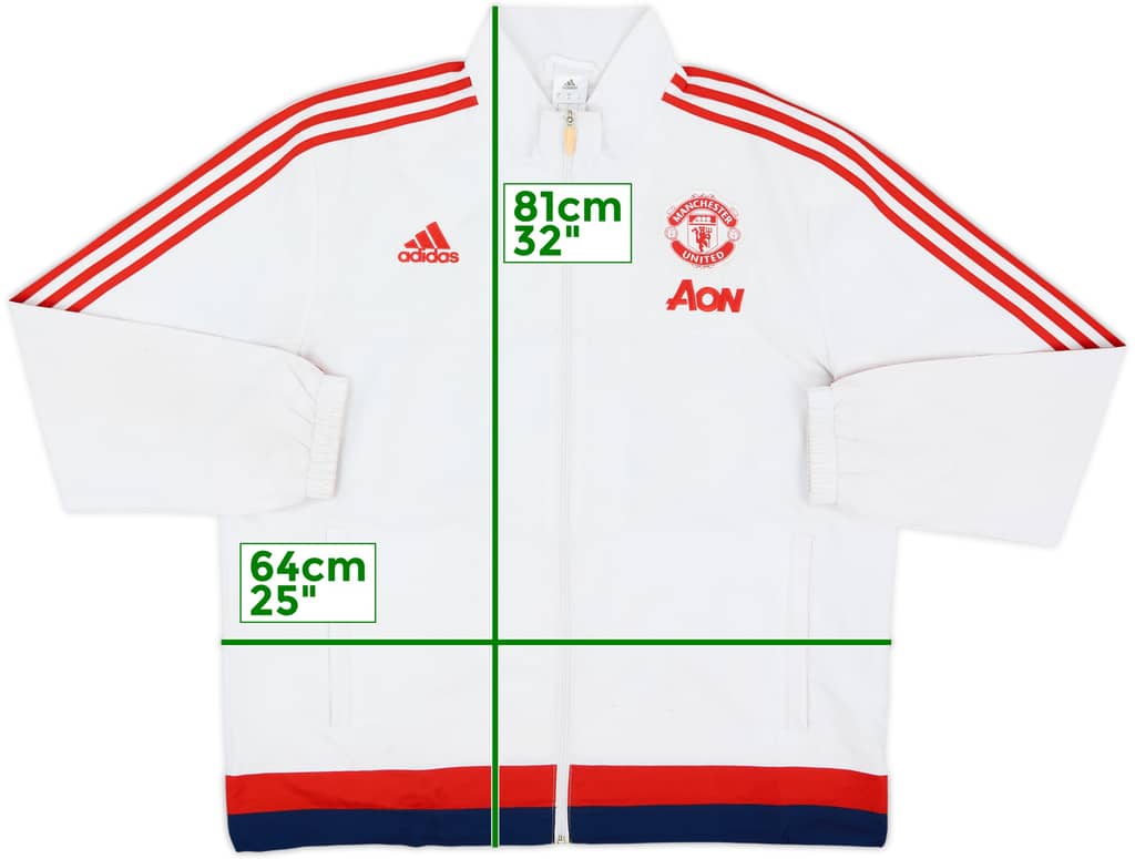 2015-16 Manchester United adidas Track Jacket - 7/10 - (XL)