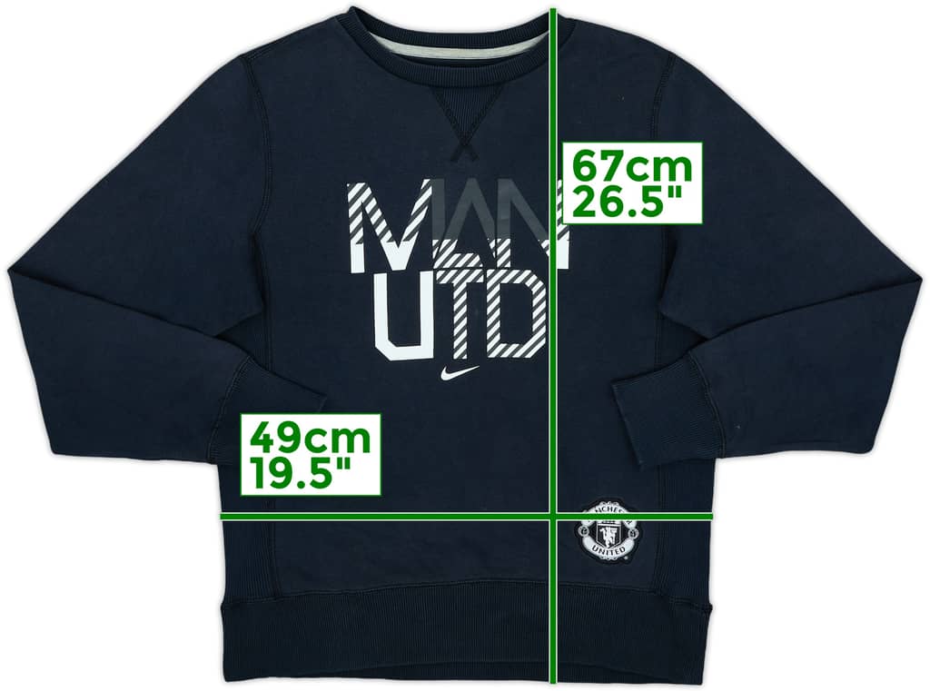 2012-13 Manchester United Nike Sweat Top - 7/10 - (M)