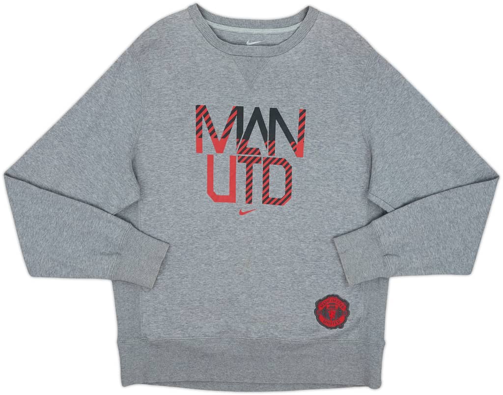 2012-13 Manchester United Nike Sweat Top - 8/10 - (XXL)