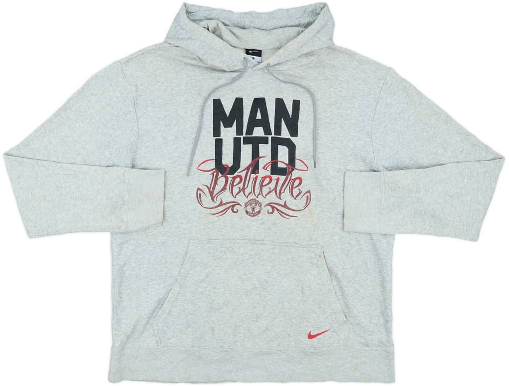 2011-12 Manchester United Nike Hooded Sweat Top - 4/10 - (XL)