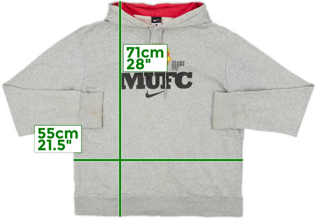 2010-11 Manchester United Nike Hooded Sweat Top - 6/10 - (L)
