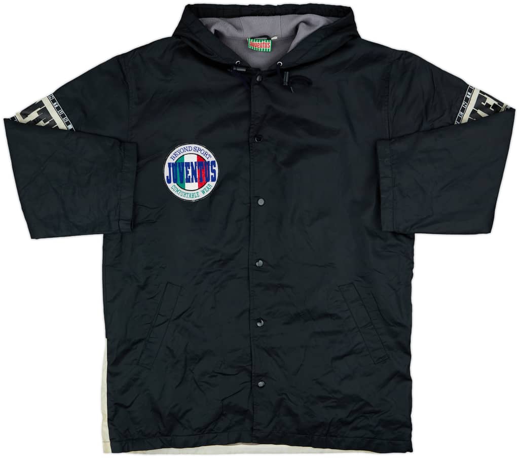 1990s Juventus Bootleg Hooded Bench Coat - 6/10 - (L)