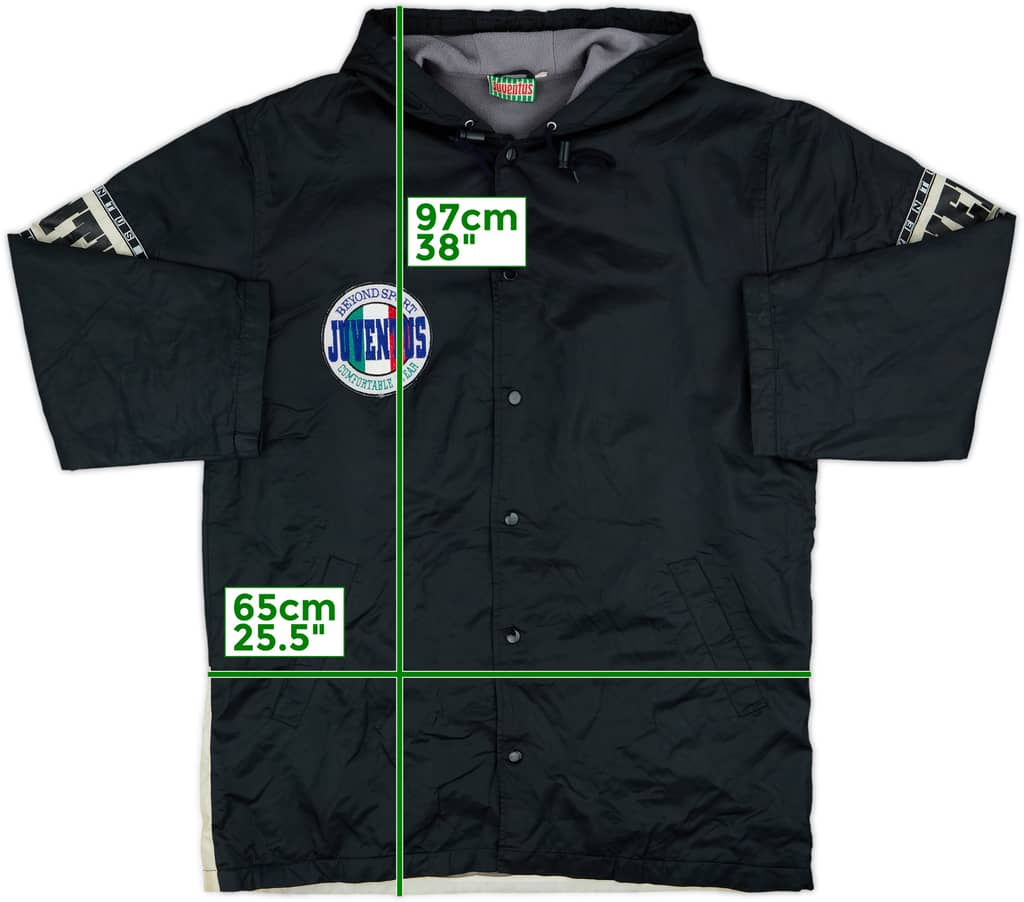 1990s Juventus Bootleg Hooded Bench Coat - 6/10 - (L)