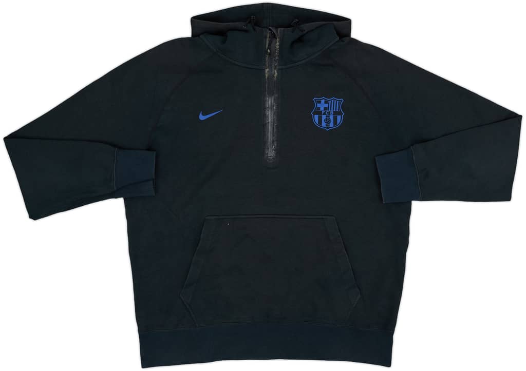 2011-12 Barcelona Nike Hooded 1/4 Zip Sweat Top - 5/10 - (L)