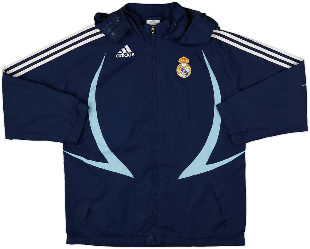 2007-08 Real Madrid adidas Hooded Rain Jacket - 7/10 - (L)