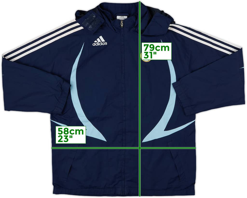 2007-08 Real Madrid adidas Hooded Rain Jacket - 7/10 - (L)