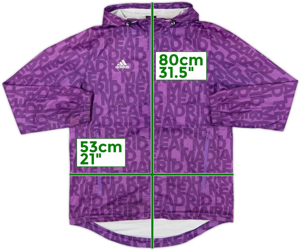 2016-17 Real Madrid adidas Hooded Rain Jacket - 6/10 - (M)