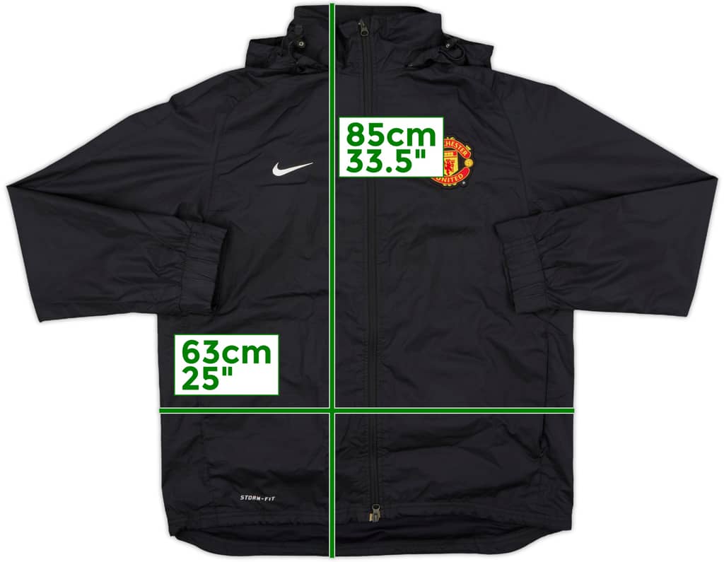 2011-12 Manchester United Nike Hooded Rain Jacket - 10/10 - (XXL)