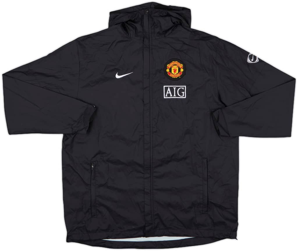 2009-10 Manchester United Nike Hooded Rain Jacket - 9/10 - (L)