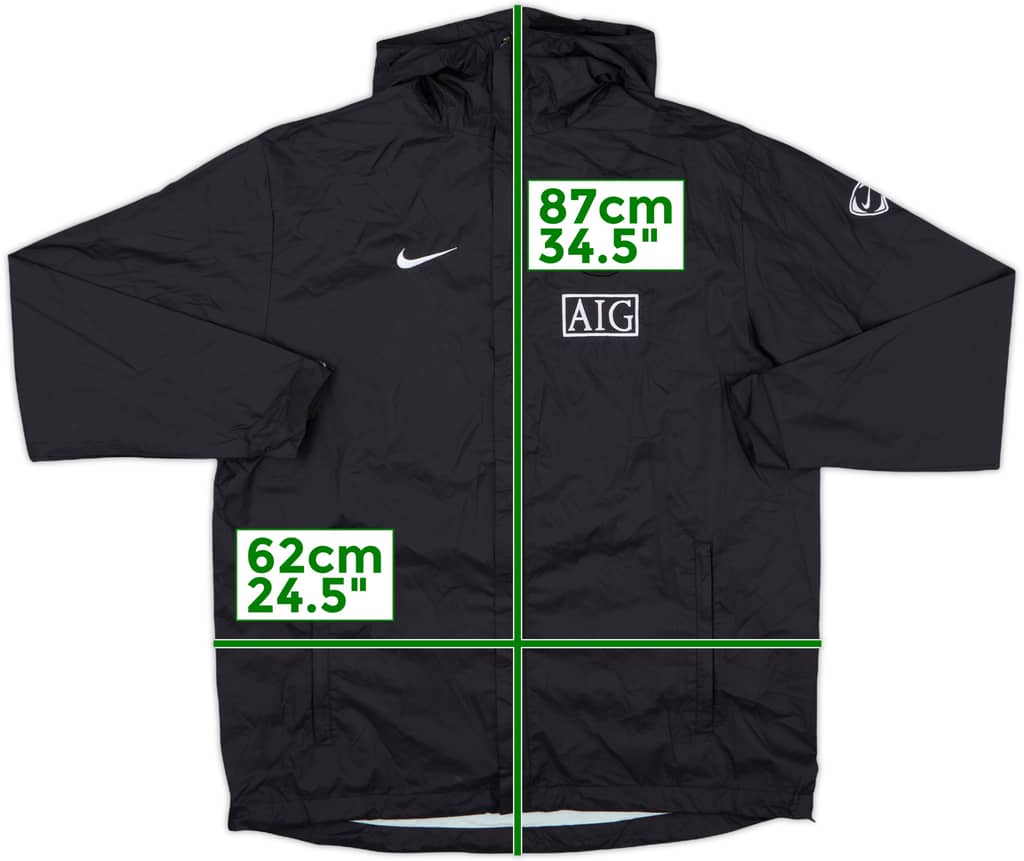 2009-10 Manchester United Nike Hooded Rain Jacket - 9/10 - (L)