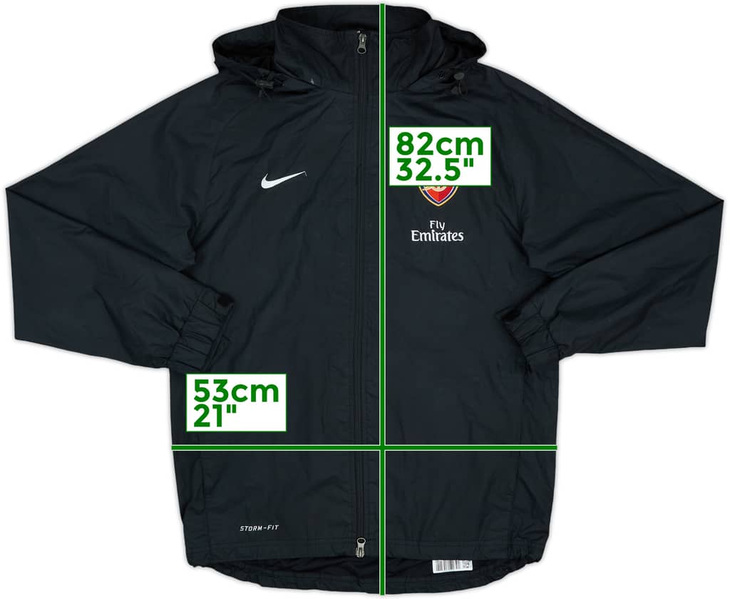 2012-13 Arsenal Nike Hooded Rain Jacket - 8/10 - (S)