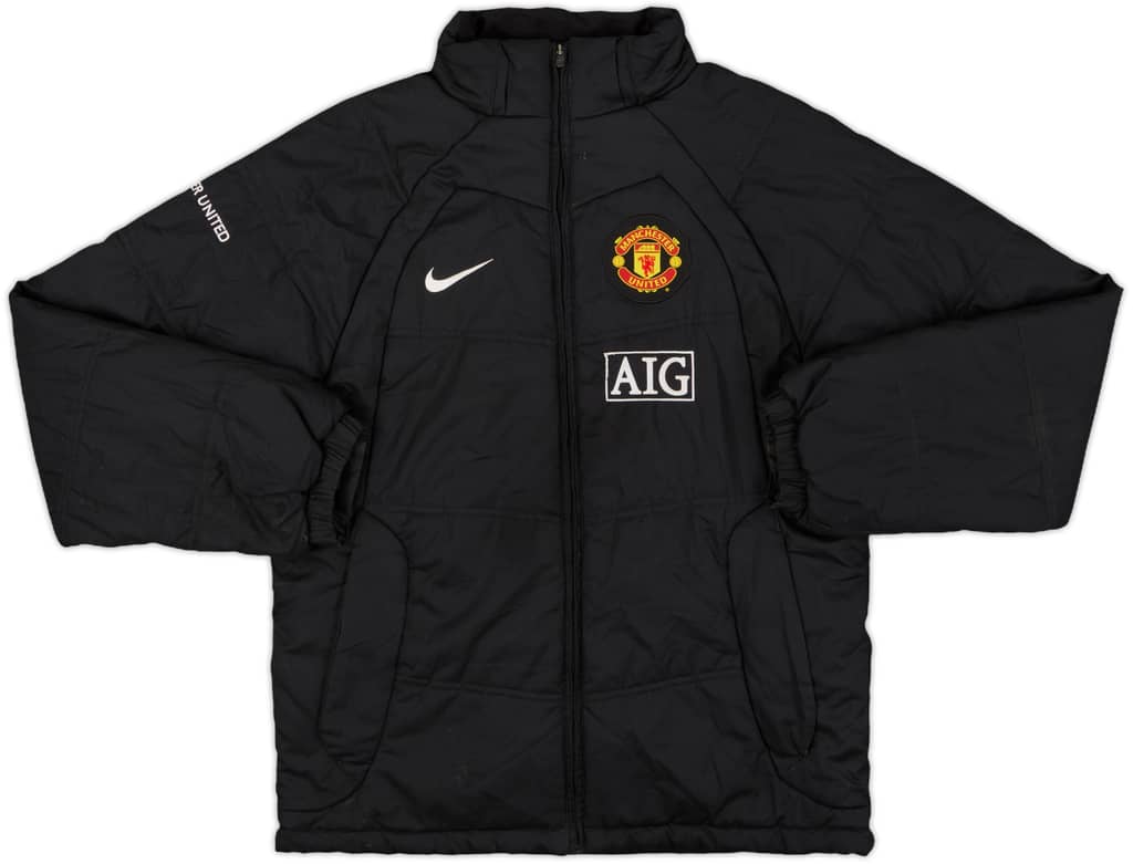 2008-09 Manchester United Nike Padded Bench Coat - 7/10 - (S)