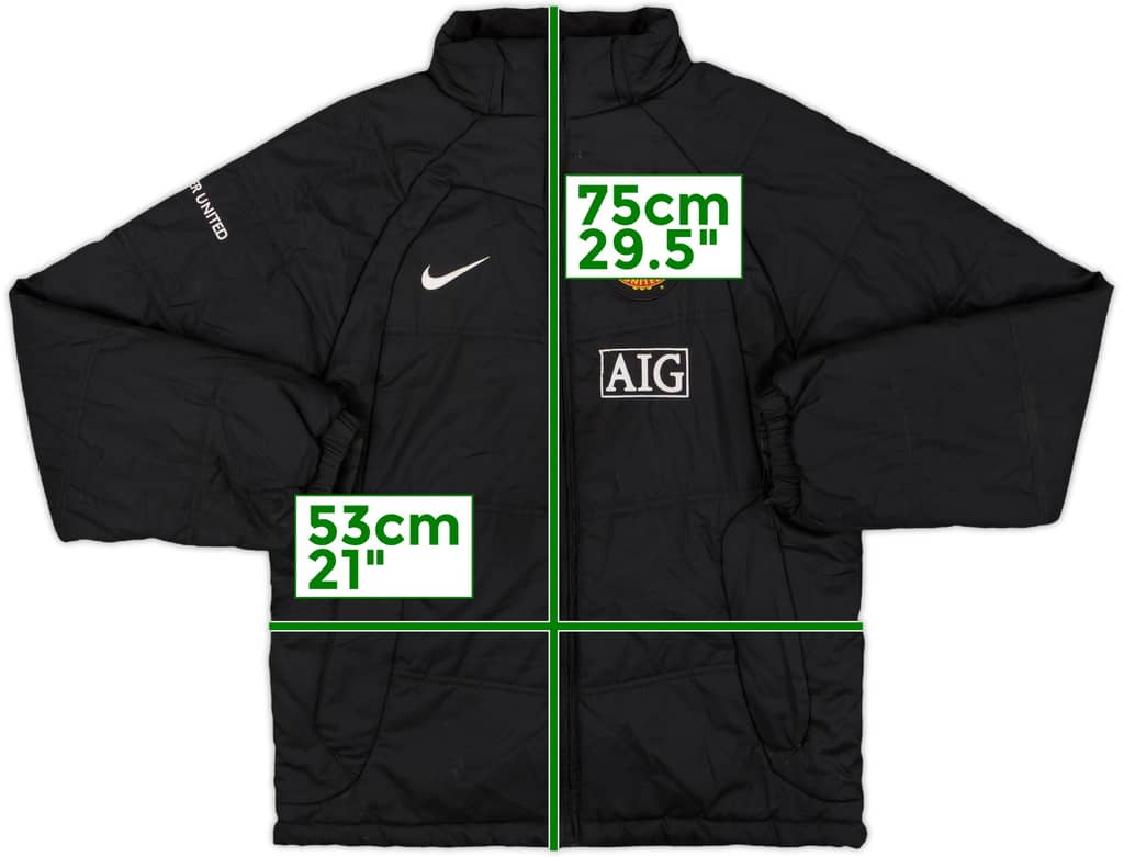 2008-09 Manchester United Nike Padded Bench Coat - 7/10 - (S)
