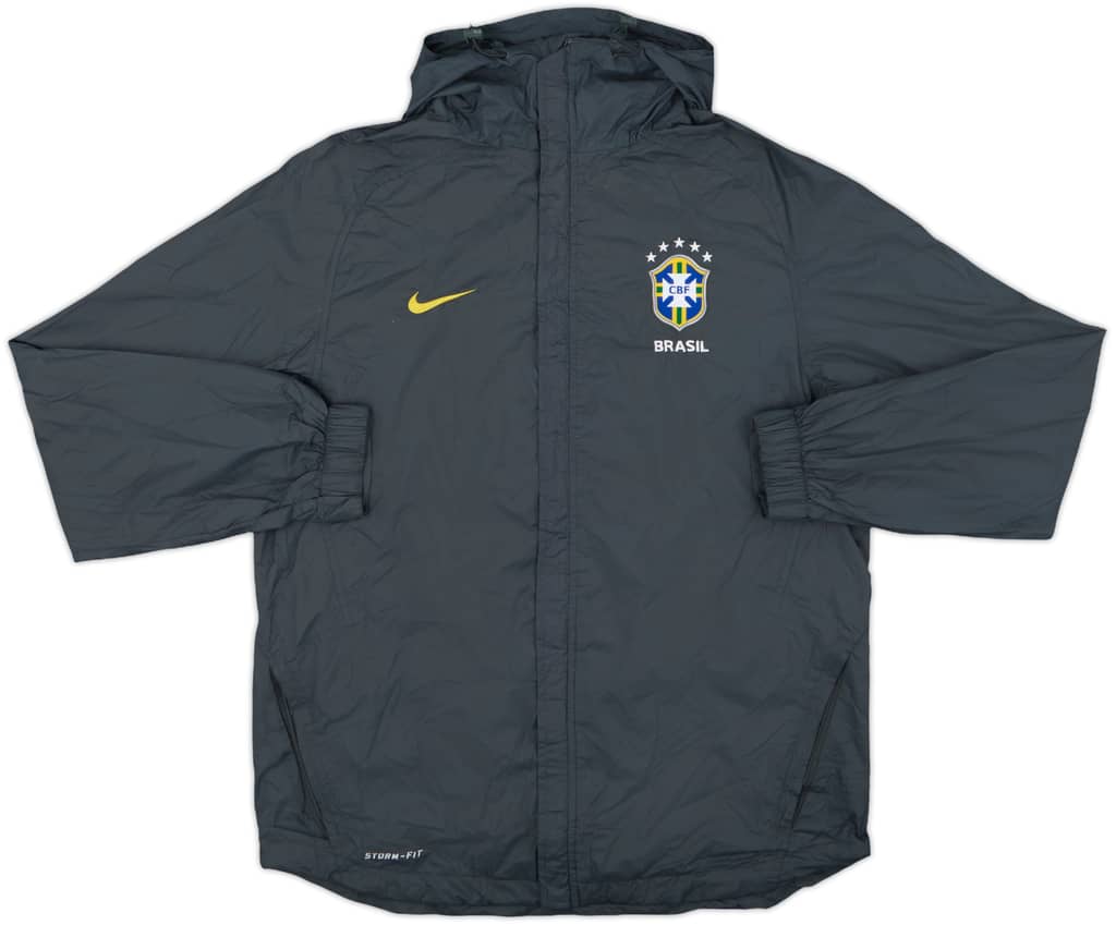 2010-12 Brazil Nike Hooded Rain Jacket - 10/10 - (M)