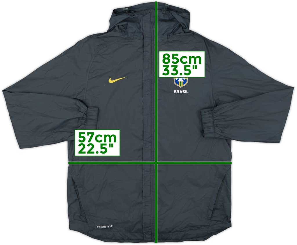 2010-12 Brazil Nike Hooded Rain Jacket - 10/10 - (M)