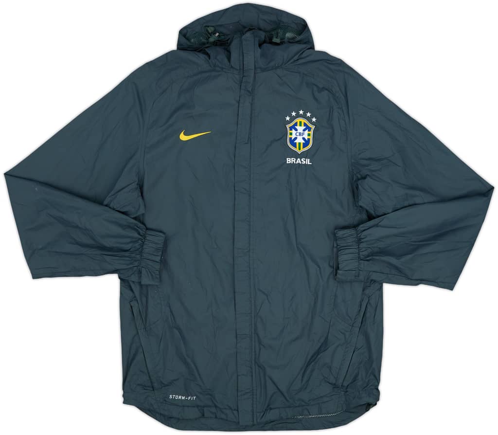 2011-12 Brazil Nike Hooded Rain Jacket - 9/10 - (S)