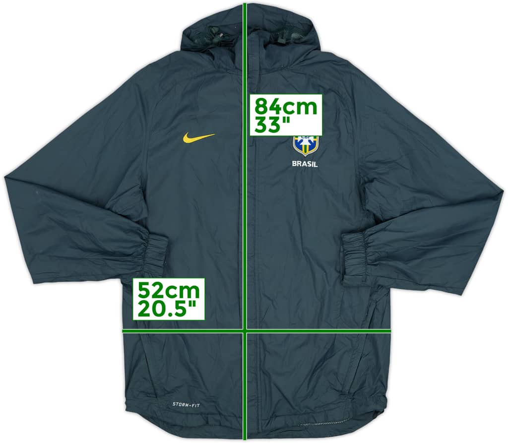 2011-12 Brazil Nike Hooded Rain Jacket - 9/10 - (S)