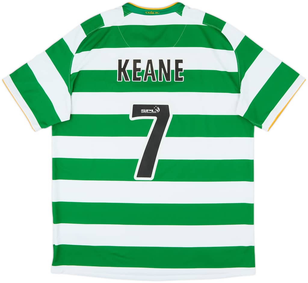 2008-10 Celtic Home Shirt Keane #7 - 8/10 - (L)
