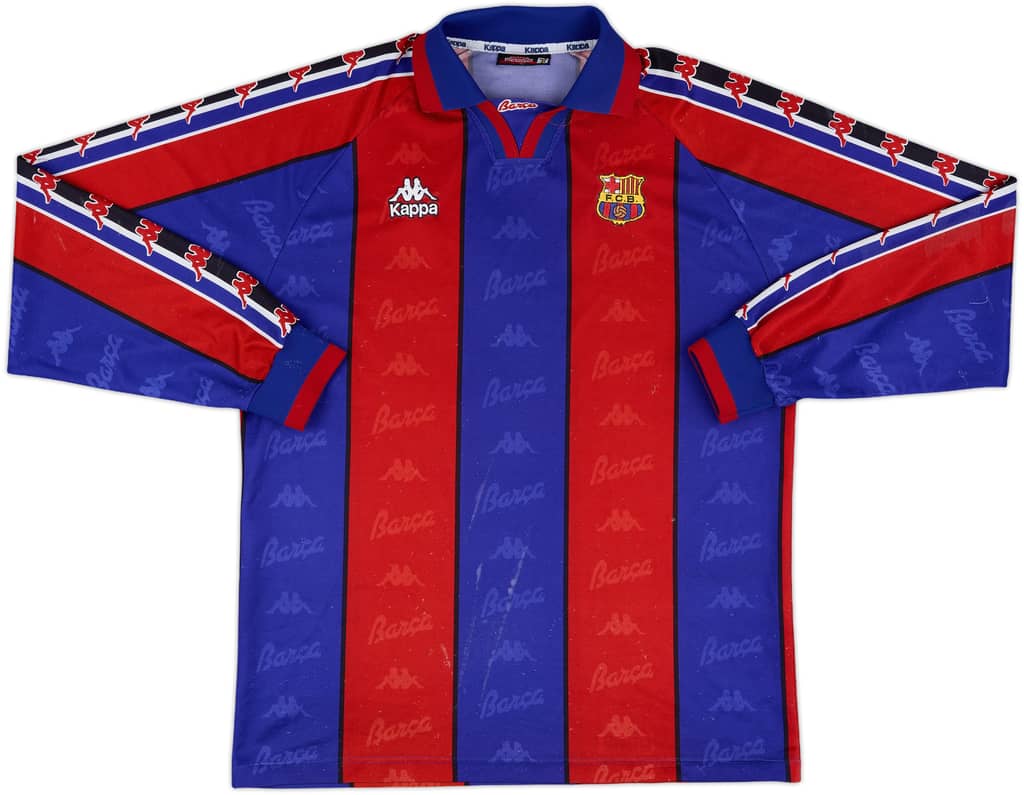 1995-97 Barcelona Home L/S Shirt - 7/10 - (XL)