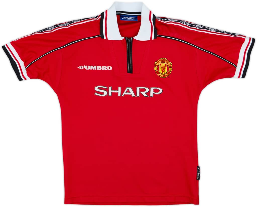 1998-00 Manchester United Home Shirt - 6/10 - (M.Boys)