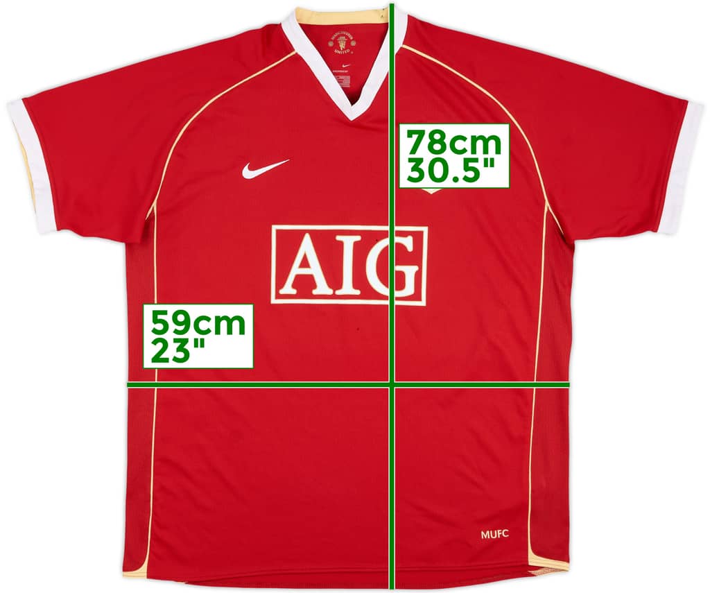 2006-07 Manchester United Home Shirt - 5/10 - (XL)