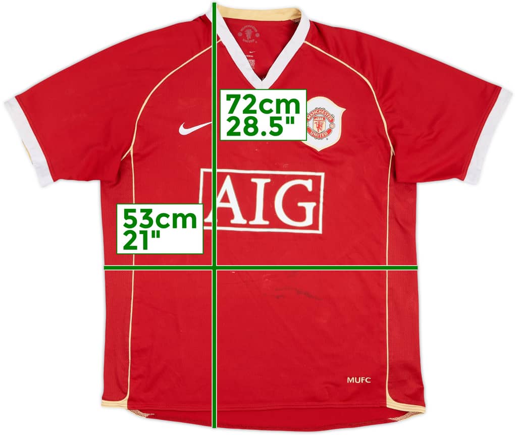2006-07 Manchester United Camiseta Local - 5/10 - (L)