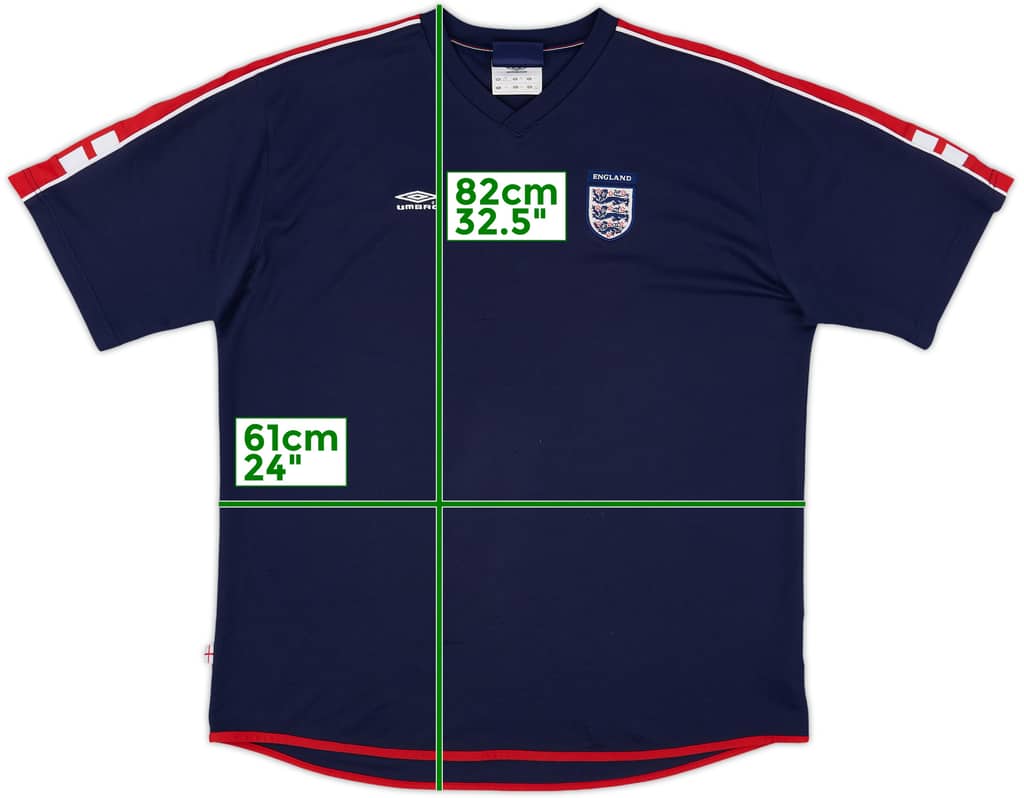2000-01 England Umbro Training Shirt - 8/10 - (XXL)
