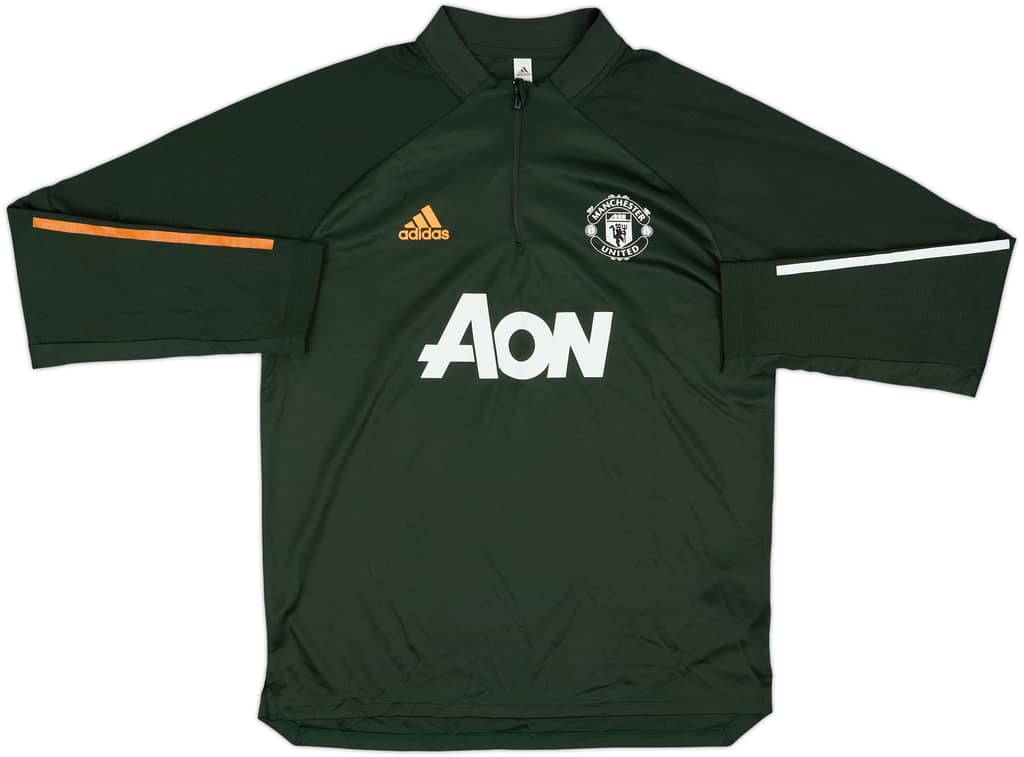 2020-21 Manchester United adidas 1/4 Zip Drill Top - 8/10 - (XL)