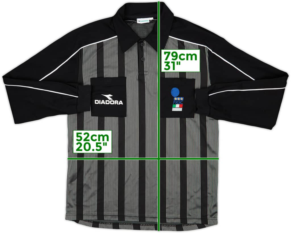 1999-00 Italy Diadora Referee L/S Shirt - 7/10 - (L)